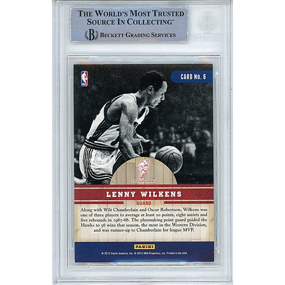 Lenny Wilkens Signed Sonics Past and Present Basketball Card Beckett Autograph - Picture 2 of 4
